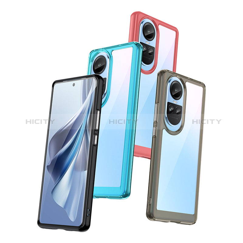 Custodia Silicone Trasparente Laterale Cover J01S per Oppo Reno10 Pro 5G