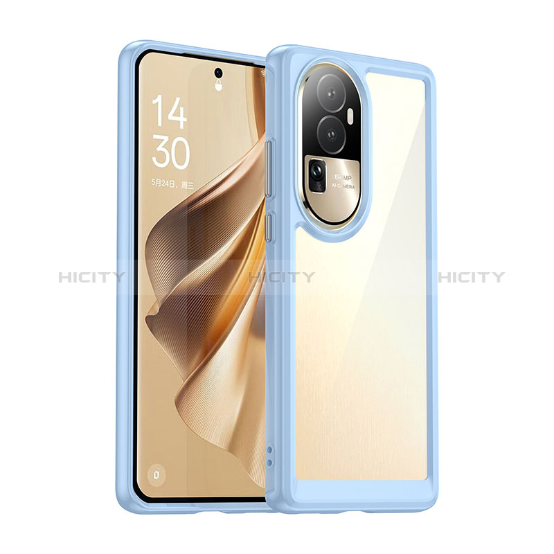 Custodia Silicone Trasparente Laterale Cover J01S per Oppo Reno10 Pro+ Plus 5G