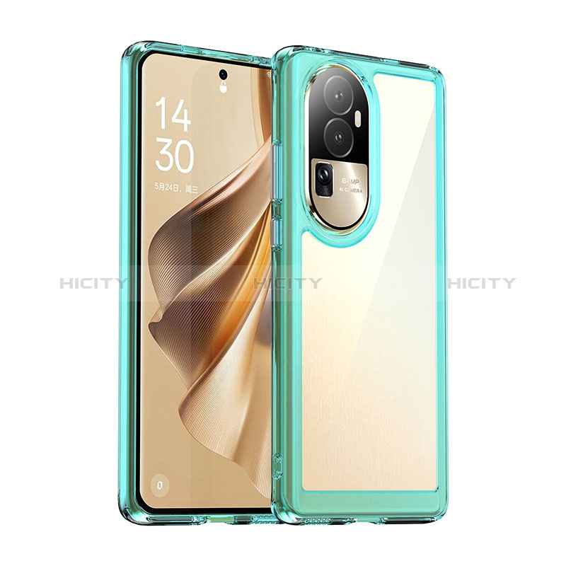 Custodia Silicone Trasparente Laterale Cover J01S per Oppo Reno10 Pro+ Plus 5G