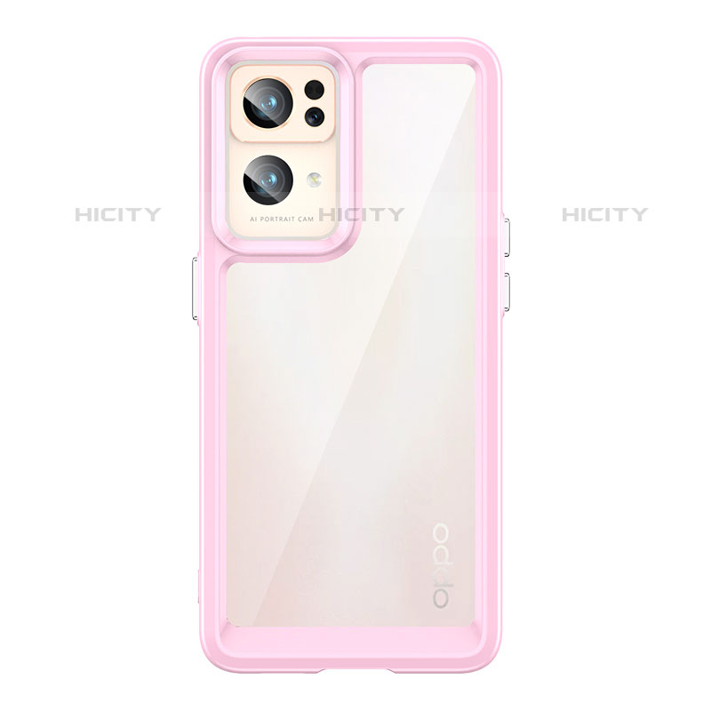 Custodia Silicone Trasparente Laterale Cover J01S per Oppo Reno7 Pro 5G