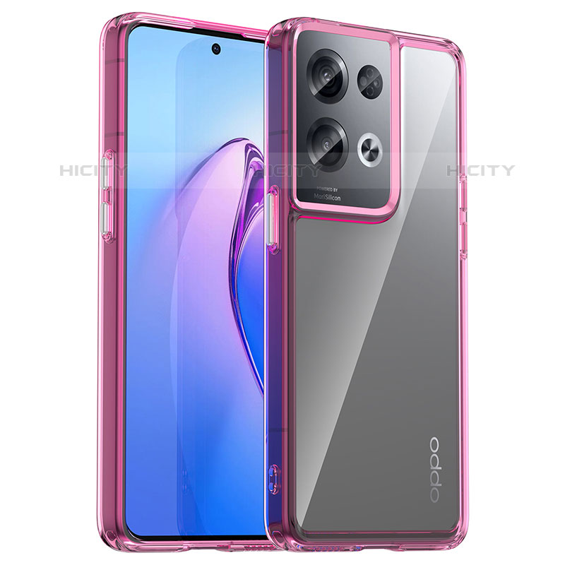 Custodia Silicone Trasparente Laterale Cover J01S per Oppo Reno8 Pro 5G