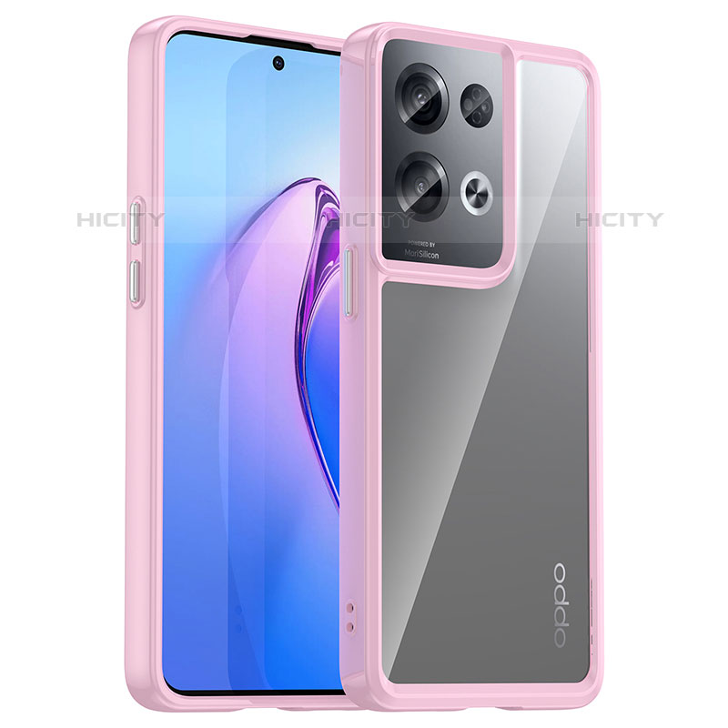 Custodia Silicone Trasparente Laterale Cover J01S per Oppo Reno8 Pro 5G