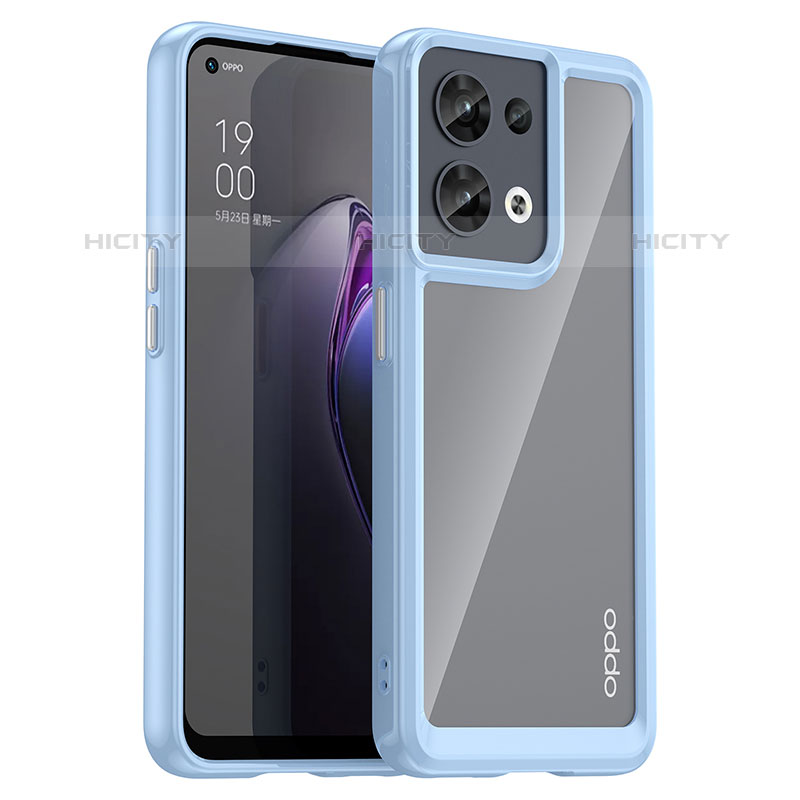 Custodia Silicone Trasparente Laterale Cover J01S per Oppo Reno9 Pro 5G