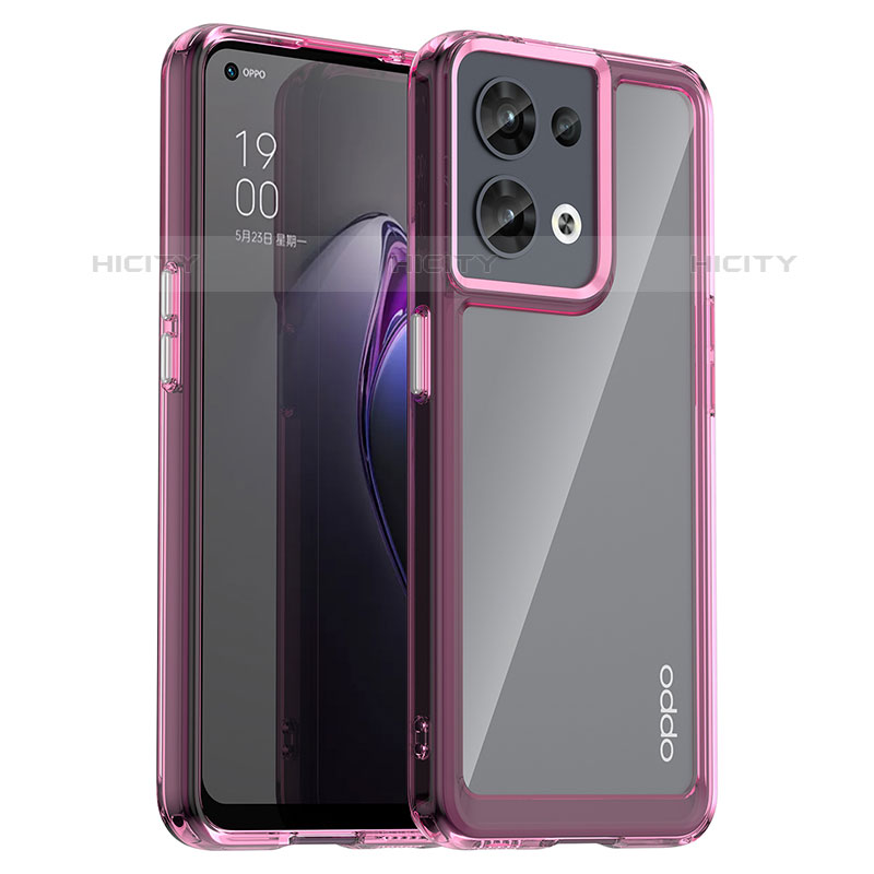 Custodia Silicone Trasparente Laterale Cover J01S per Oppo Reno9 Pro 5G