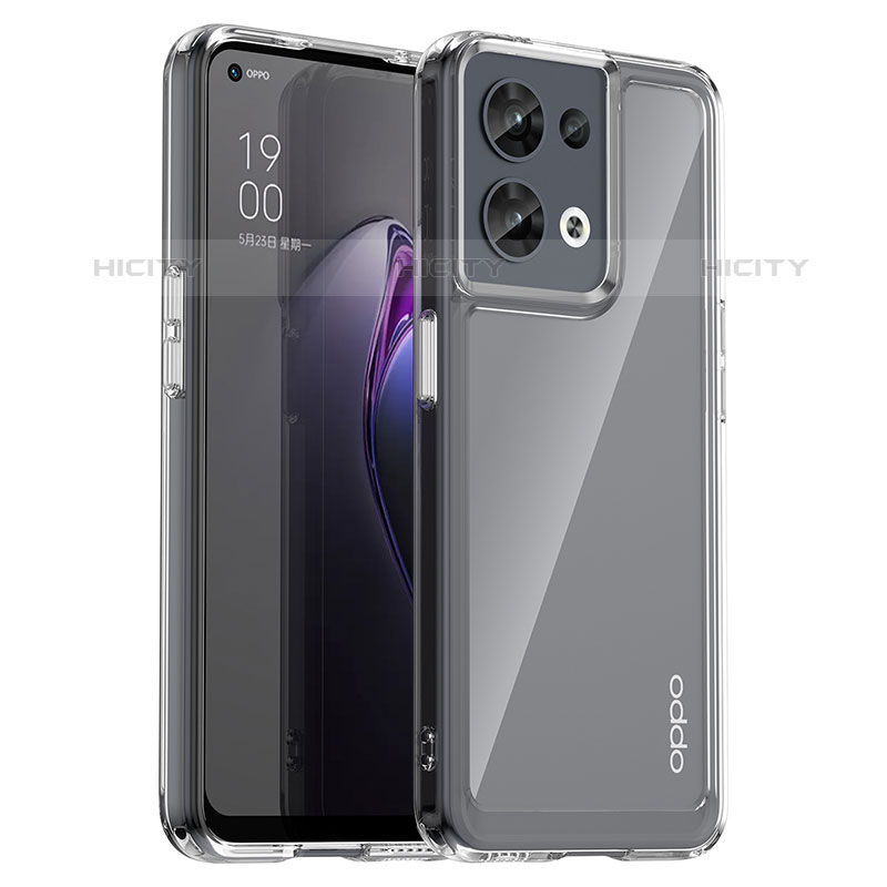 Custodia Silicone Trasparente Laterale Cover J01S per Oppo Reno9 Pro 5G