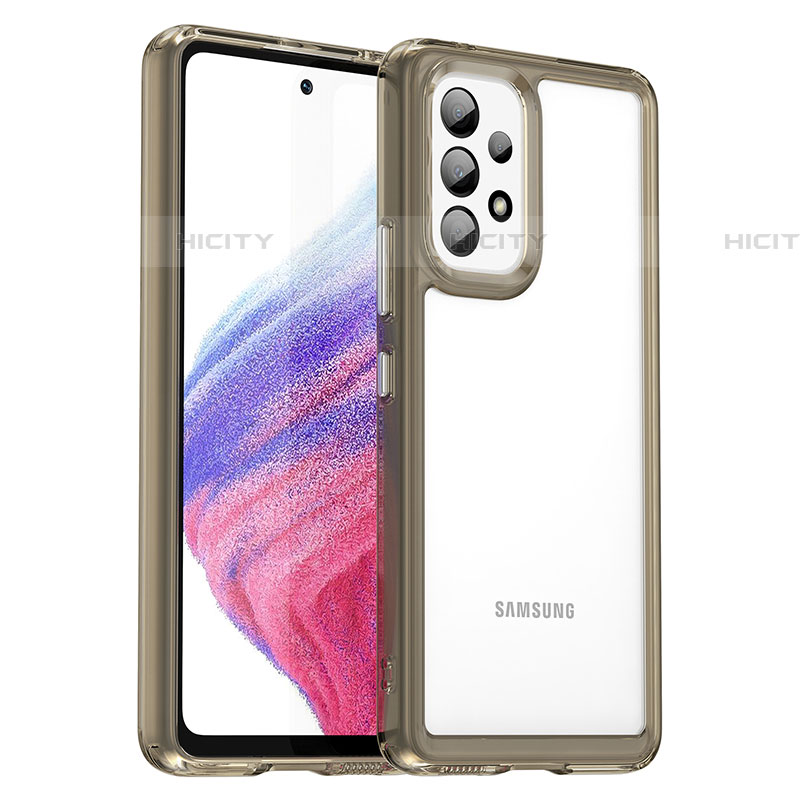 Custodia Silicone Trasparente Laterale Cover J01S per Samsung Galaxy A53 5G Grigio