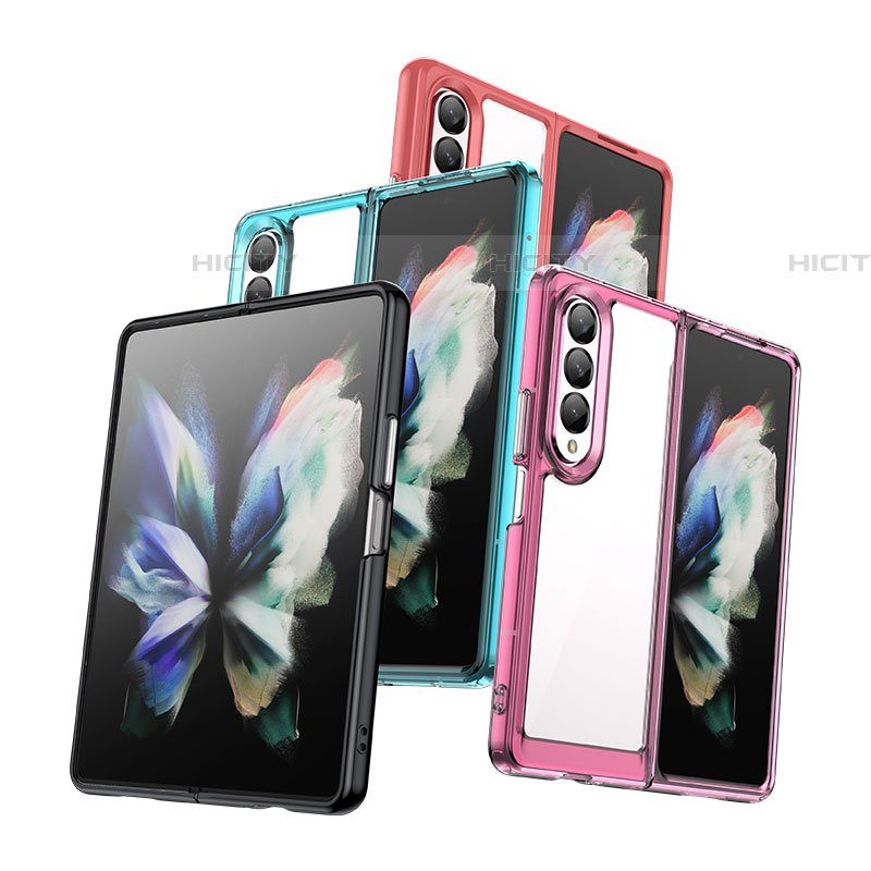 Custodia Silicone Trasparente Laterale Cover J01S per Samsung Galaxy Z Fold4 5G