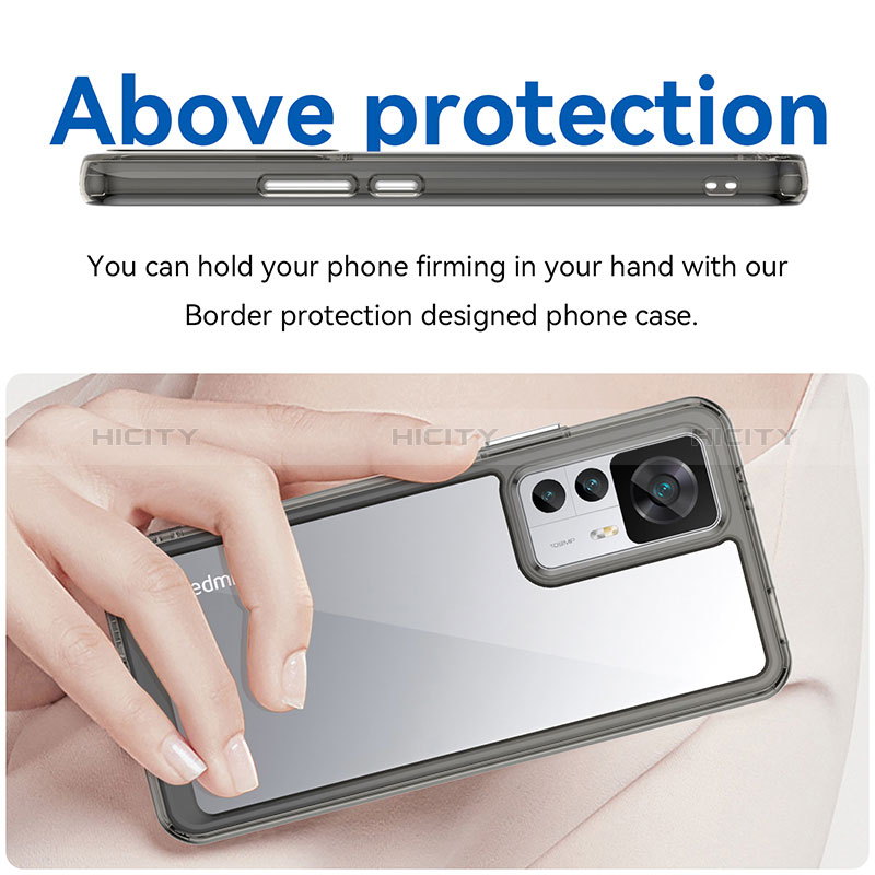 Custodia Silicone Trasparente Laterale Cover J01S per Xiaomi Mi 12T 5G