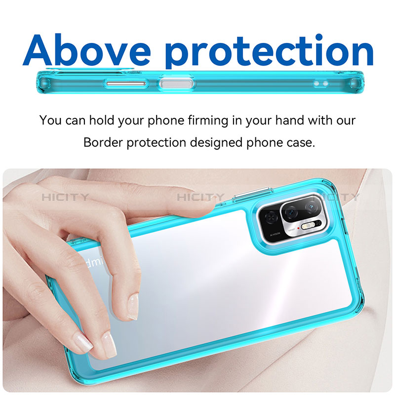 Custodia Silicone Trasparente Laterale Cover J01S per Xiaomi POCO M3 Pro 5G