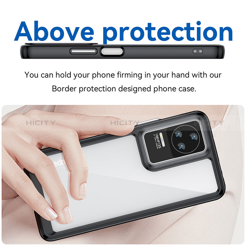 Custodia Silicone Trasparente Laterale Cover J01S per Xiaomi Redmi K50 5G