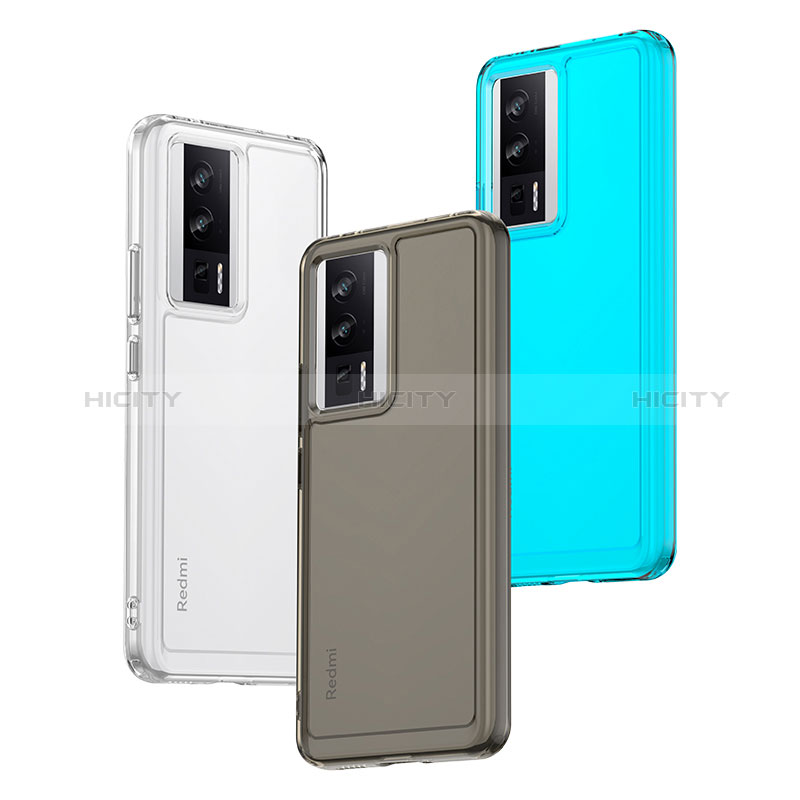 Custodia Silicone Trasparente Laterale Cover J01S per Xiaomi Redmi K60 Pro 5G