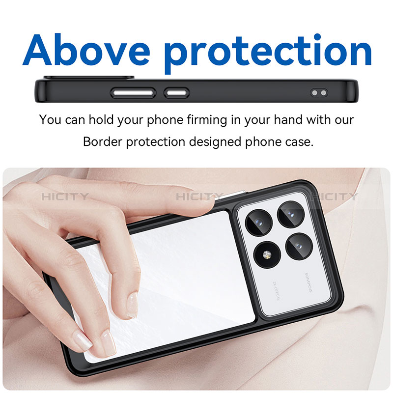 Custodia Silicone Trasparente Laterale Cover J01S per Xiaomi Redmi K70 5G