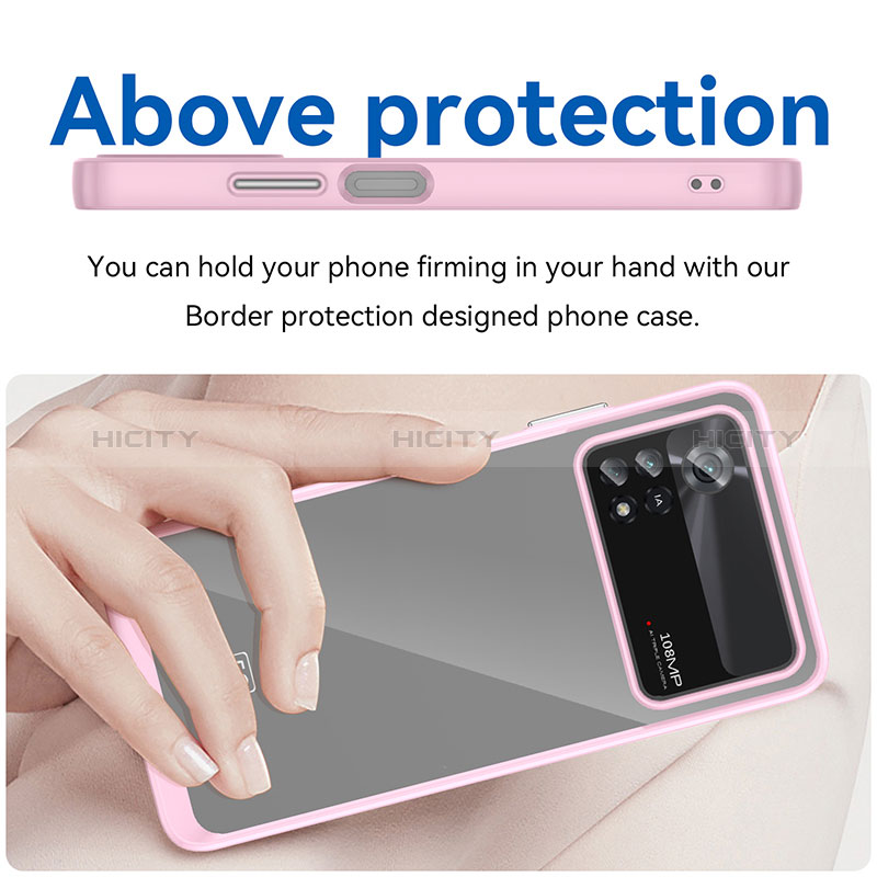 Custodia Silicone Trasparente Laterale Cover J01S per Xiaomi Redmi Note 11E Pro 5G