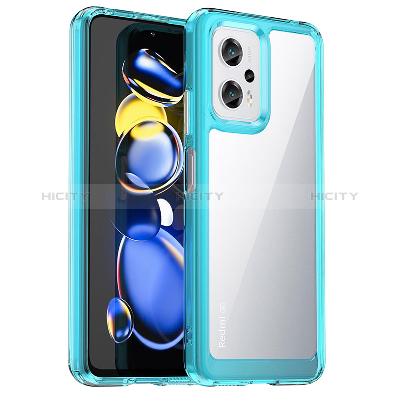 Custodia Silicone Trasparente Laterale Cover J01S per Xiaomi Redmi Note 11T Pro+ Plus 5G