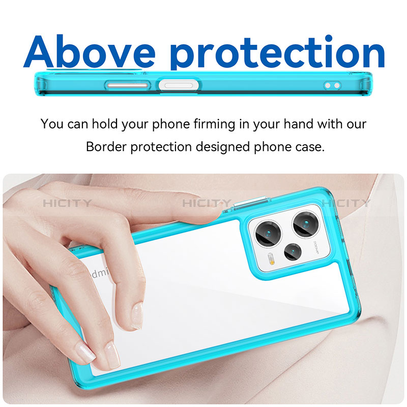 Custodia Silicone Trasparente Laterale Cover J01S per Xiaomi Redmi Note 12 Explorer