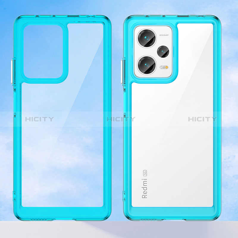 Custodia Silicone Trasparente Laterale Cover J01S per Xiaomi Redmi Note 12 Pro+ Plus 5G