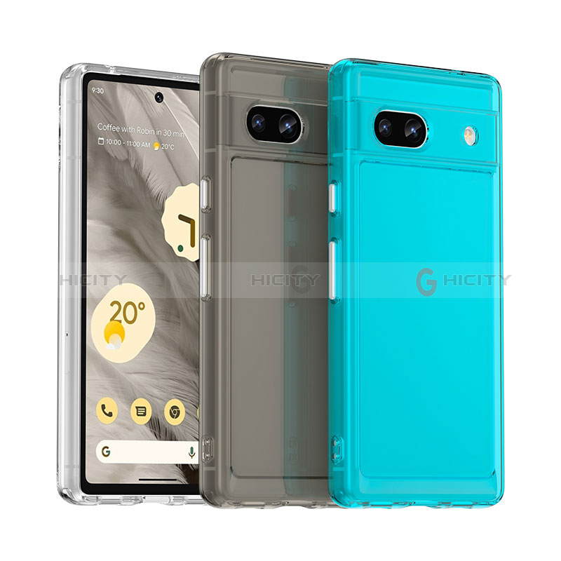 Custodia Silicone Trasparente Laterale Cover J02S per Google Pixel 7a 5G