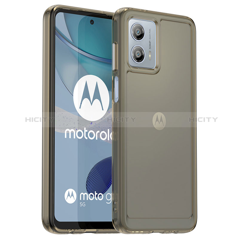 Custodia Silicone Trasparente Laterale Cover J02S per Motorola Moto G53j 5G Grigio