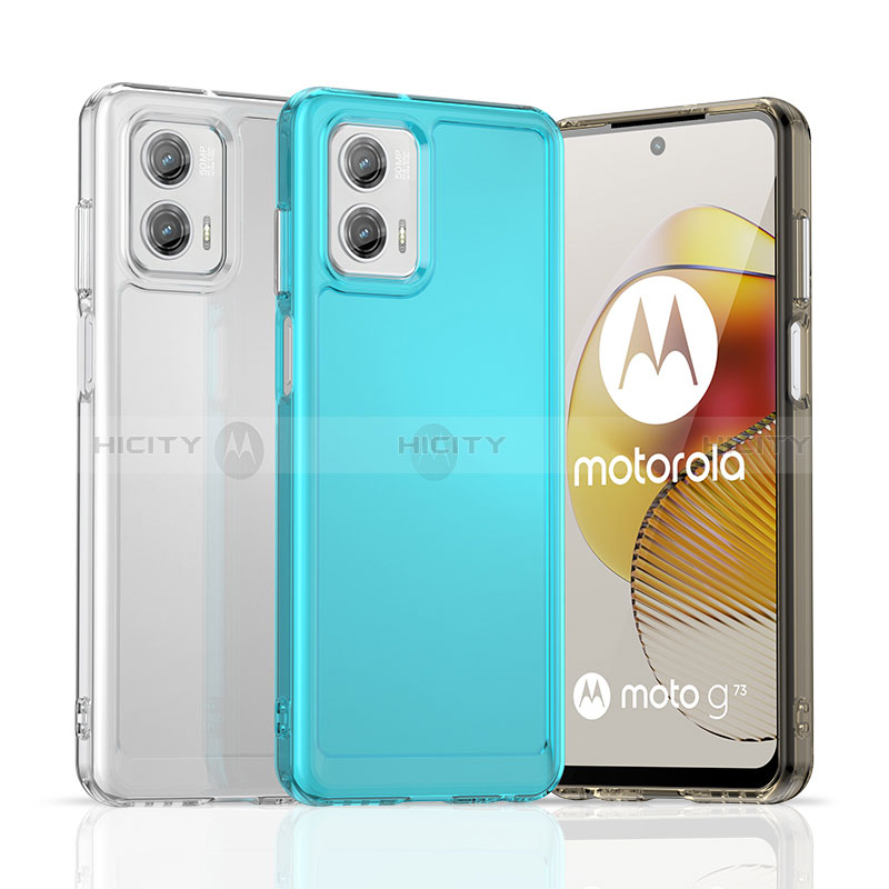 Custodia Silicone Trasparente Laterale Cover J02S per Motorola Moto G73 5G