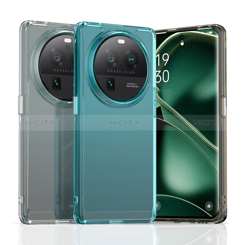 Custodia Silicone Trasparente Laterale Cover J02S per Oppo Find X6 5G