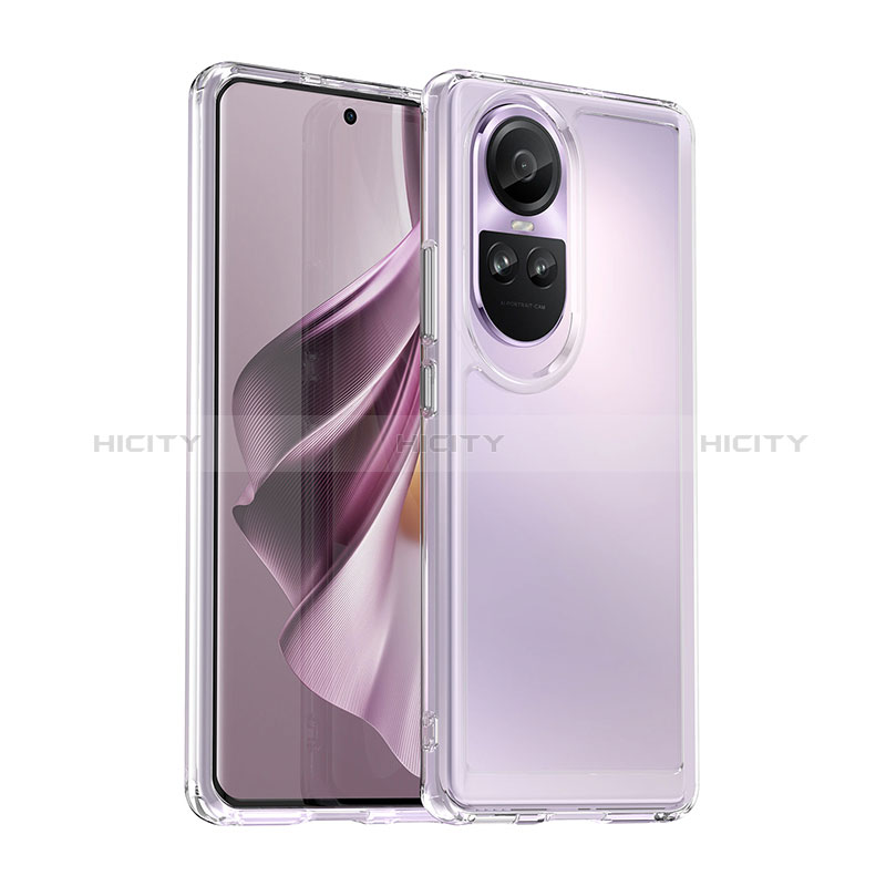 Custodia Silicone Trasparente Laterale Cover J02S per Oppo Reno10 Pro 5G Chiaro