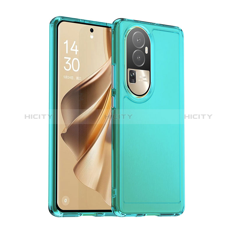 Custodia Silicone Trasparente Laterale Cover J02S per Oppo Reno10 Pro+ Plus 5G