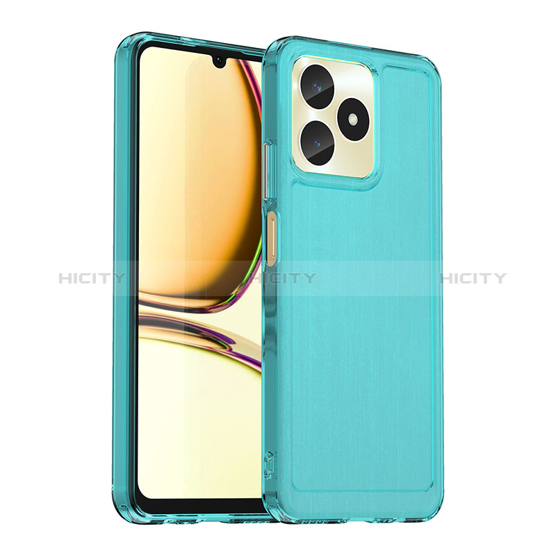 Custodia Silicone Trasparente Laterale Cover J02S per Realme Narzo N53 Blu