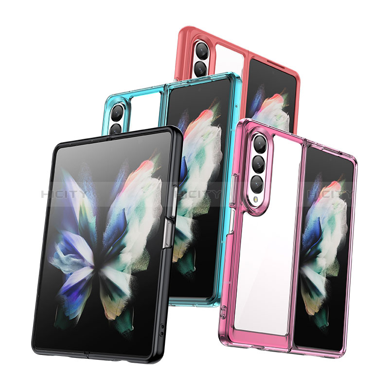 Custodia Silicone Trasparente Laterale Cover J02S per Samsung Galaxy Z Fold3 5G