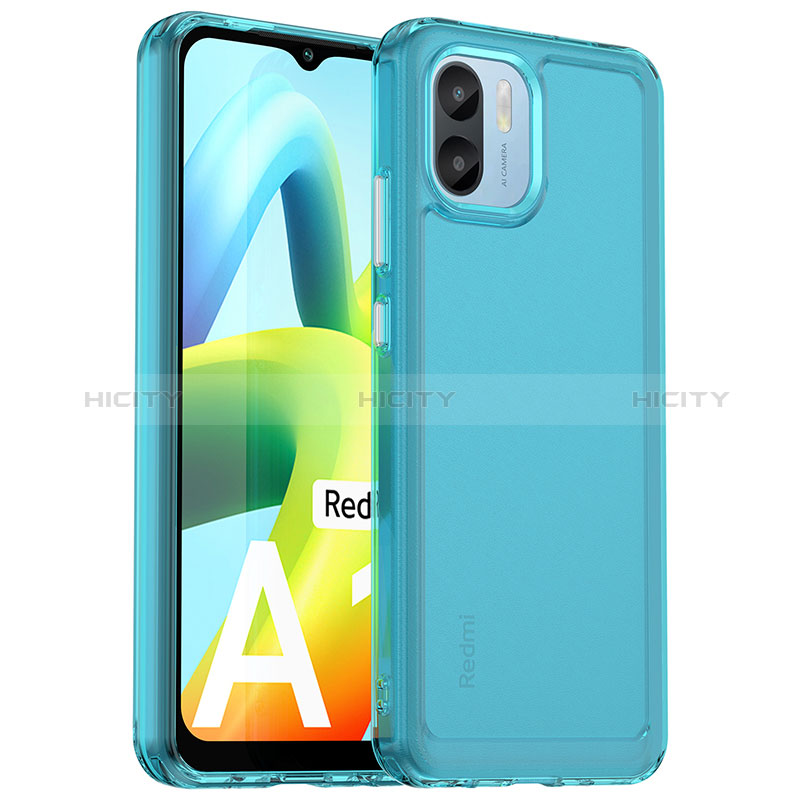 Custodia Silicone Trasparente Laterale Cover J02S per Xiaomi Redmi A1 Blu