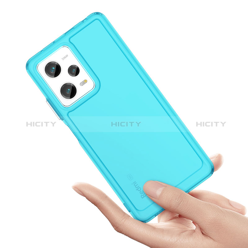 Custodia Silicone Trasparente Laterale Cover J02S per Xiaomi Redmi Note 12 Pro 5G