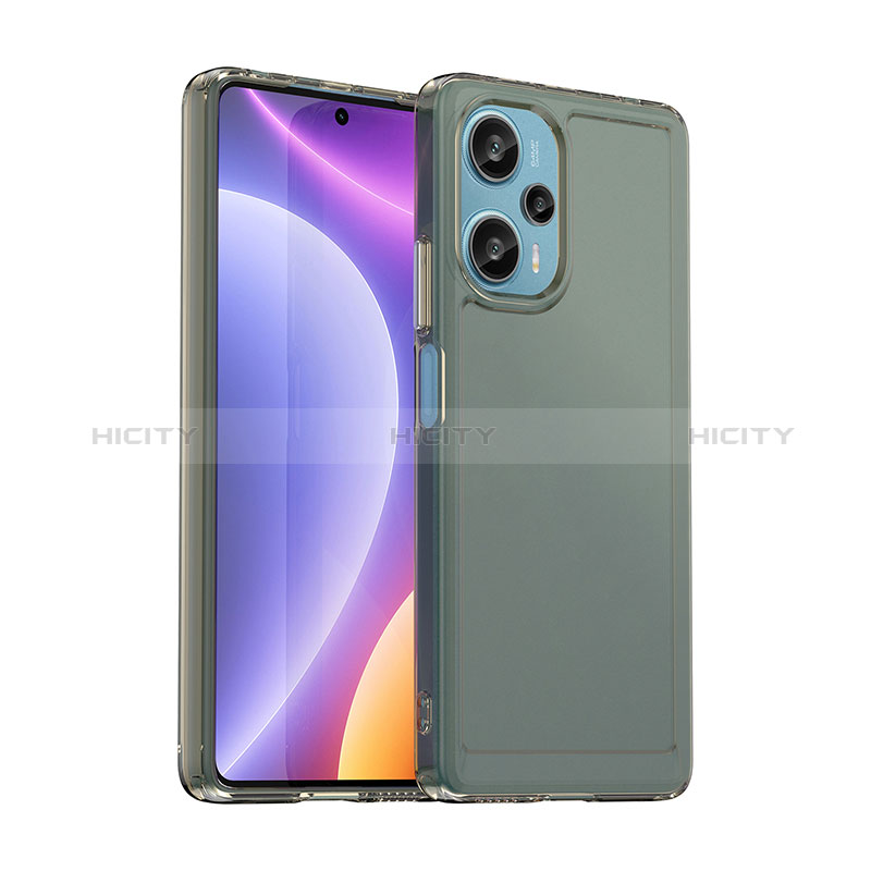 Custodia Silicone Trasparente Laterale Cover J02S per Xiaomi Redmi Note 12 Turbo 5G Grigio