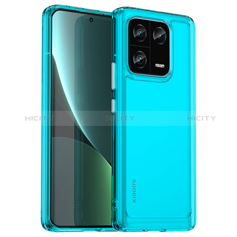 Custodia Silicone Trasparente Laterale Cover J04S per Xiaomi Mi 13 Pro 5G Blu