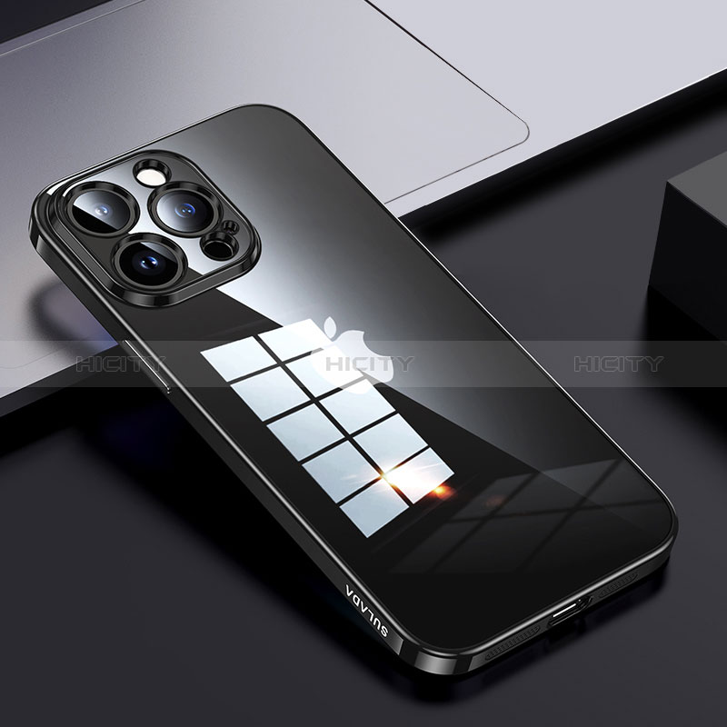 Custodia Silicone Trasparente Laterale Cover LD2 per Apple iPhone 14 Pro Max Nero
