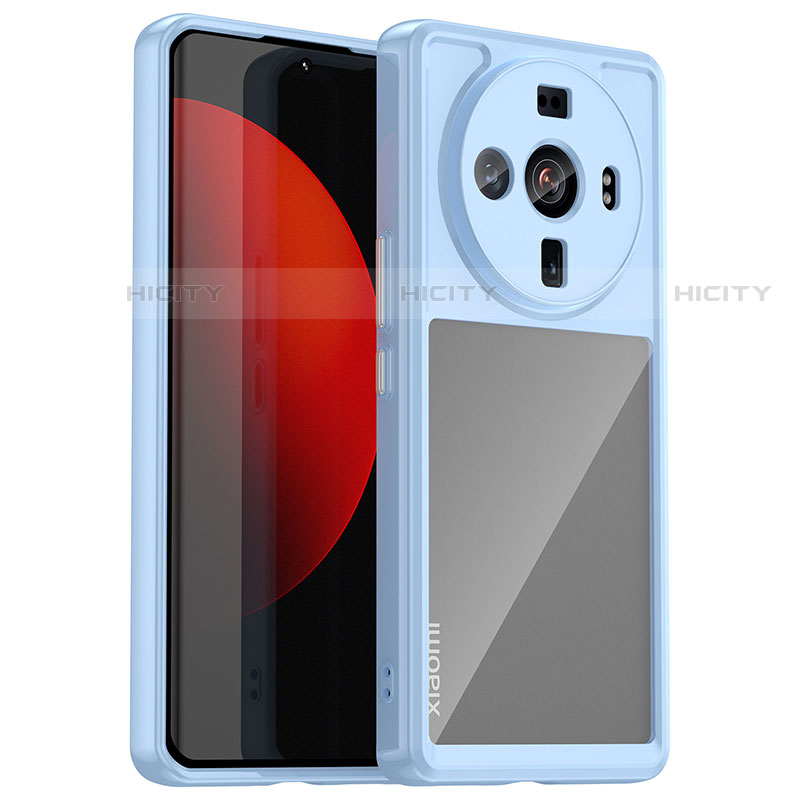 Custodia Silicone Trasparente Laterale Cover M01 per Xiaomi Mi 12 Ultra 5G Cielo Blu