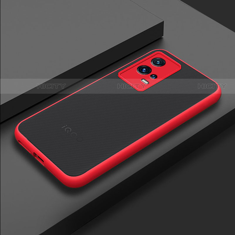 Custodia Silicone Trasparente Laterale Cover M02 per Vivo iQOO 8 Pro 5G Rosso