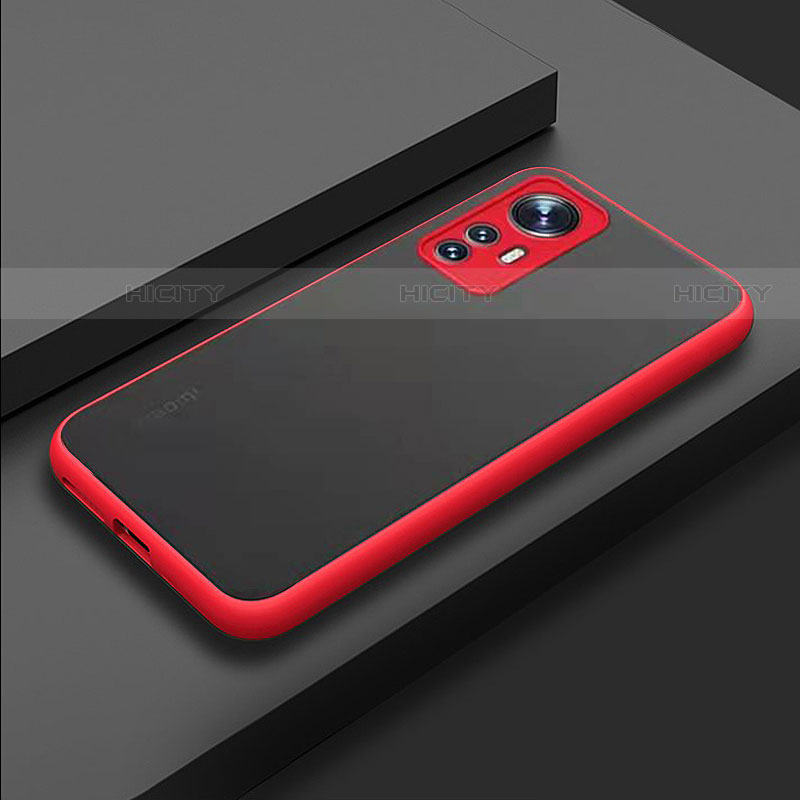 Custodia Silicone Trasparente Laterale Cover M02 per Xiaomi Mi 12X 5G Rosso
