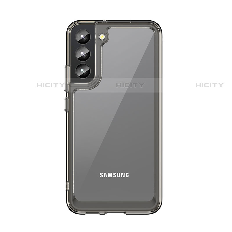 Custodia Silicone Trasparente Laterale Cover M03 per Samsung Galaxy S21 FE 5G Grigio