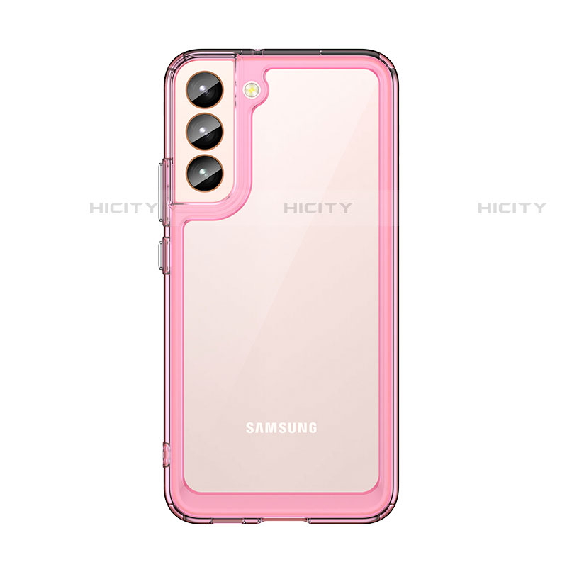 Custodia Silicone Trasparente Laterale Cover M03 per Samsung Galaxy S21 FE 5G Oro Rosa