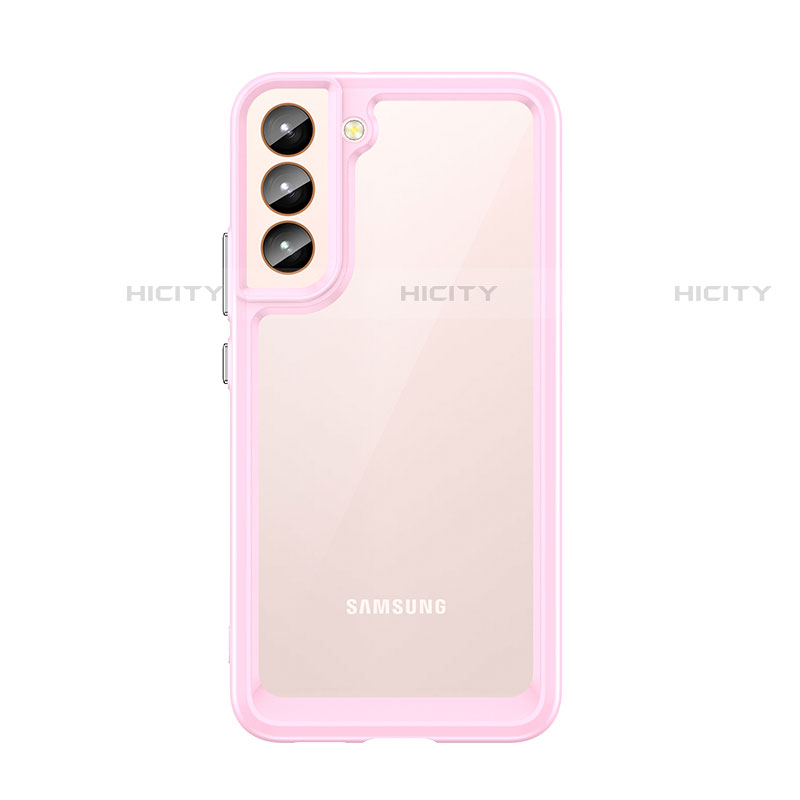 Custodia Silicone Trasparente Laterale Cover M03 per Samsung Galaxy S21 FE 5G Rosa