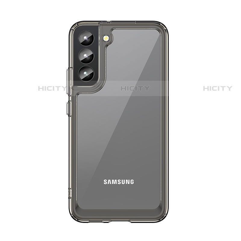 Custodia Silicone Trasparente Laterale Cover M03 per Samsung Galaxy S22 Plus 5G Grigio