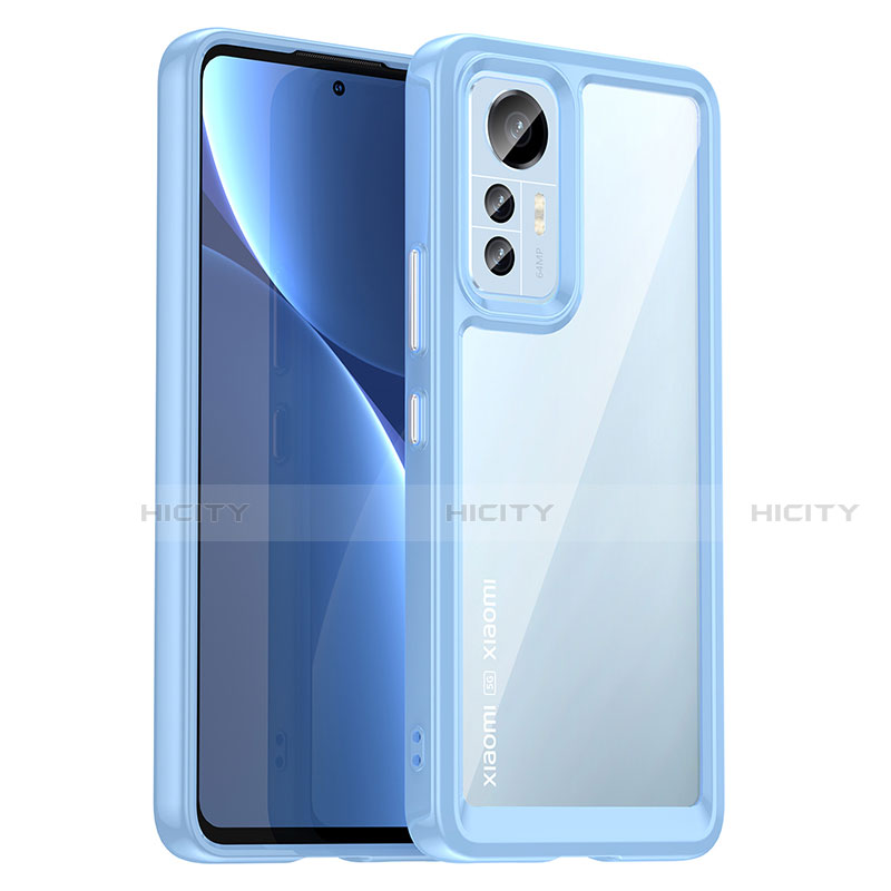 Custodia Silicone Trasparente Laterale Cover M06 per Xiaomi Mi 12 5G Blu
