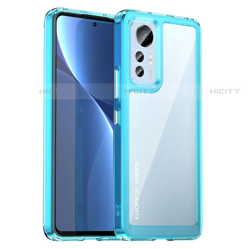 Custodia Silicone Trasparente Laterale Cover M06 per Xiaomi Mi 12 Lite 5G Cielo Blu