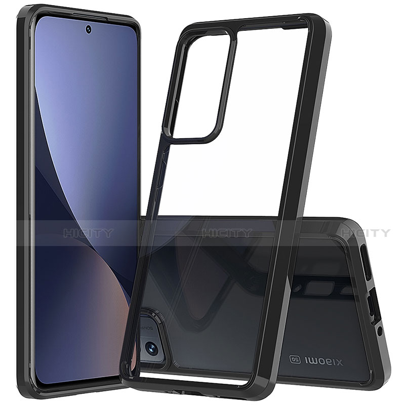 Custodia Silicone Trasparente Laterale Cover M07 per Xiaomi Mi 12 5G Nero