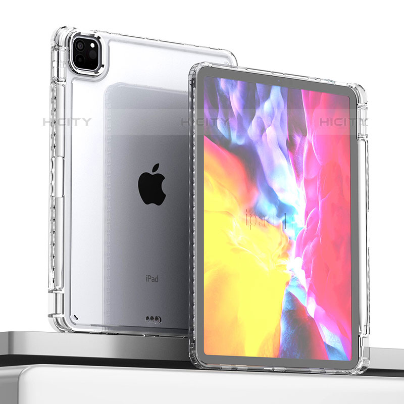 Custodia Silicone Trasparente Laterale Cover P01 per Apple iPad Pro 11 (2021)