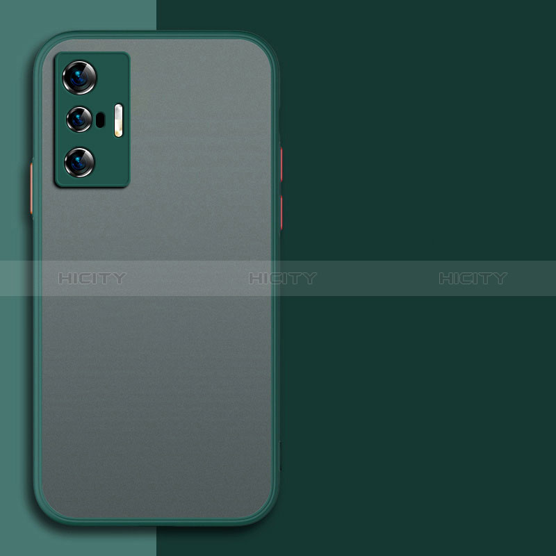 Custodia Silicone Trasparente Laterale Cover P01 per Vivo X70t Verde Notte