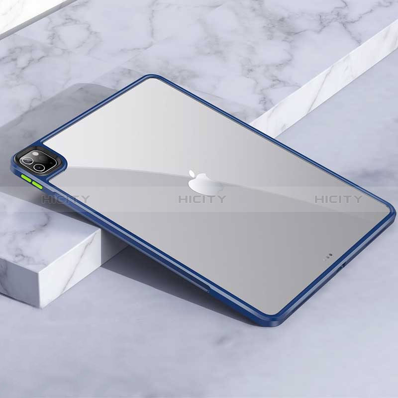 Custodia Silicone Trasparente Laterale Cover per Apple iPad Pro 11 (2022) Blu