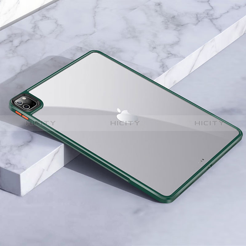 Custodia Silicone Trasparente Laterale Cover per Apple iPad Pro 11 (2022) Verde