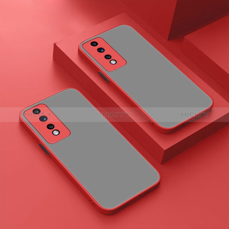 Custodia Silicone Trasparente Laterale Cover per Huawei Honor 80 GT 5G Rosso