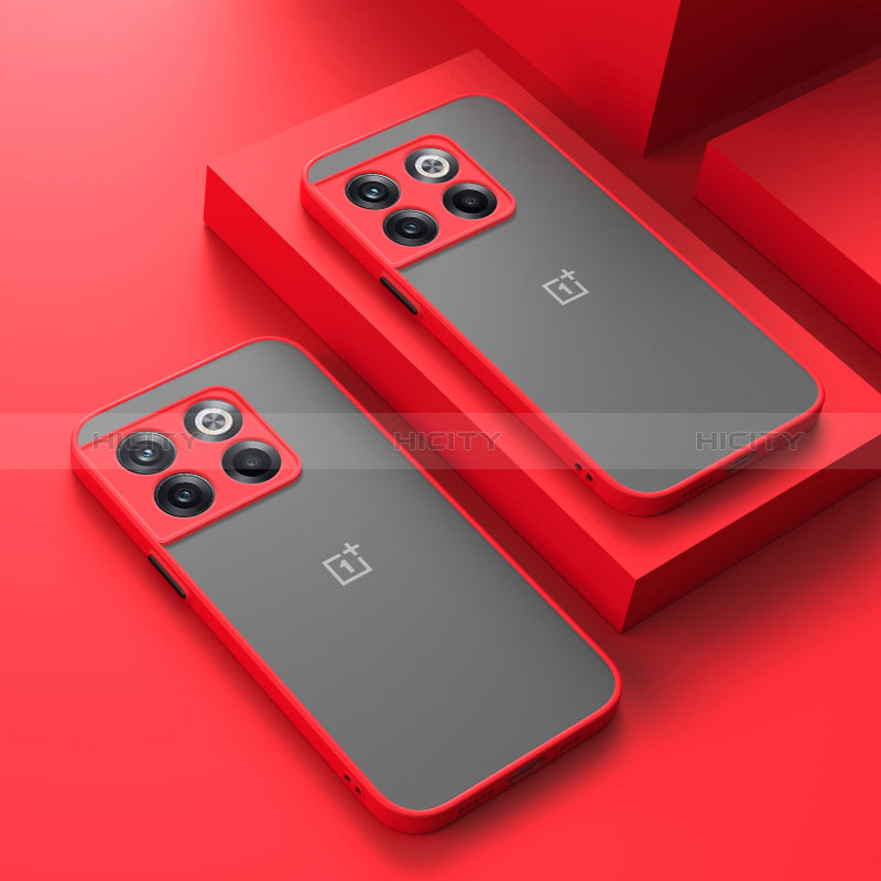 Custodia Silicone Trasparente Laterale Cover per OnePlus 12 5G Rosso