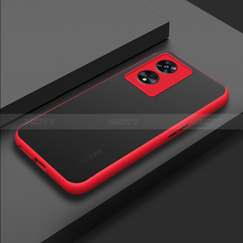 Custodia Silicone Trasparente Laterale Cover per Oppo A1 5G Rosso